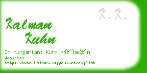 kalman kuhn business card